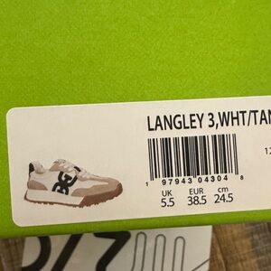 Sam Edelman Beige White and Black Women's Sneakers